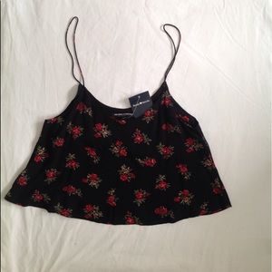 Brandy Melville Crop Floral Flowy Tanktop